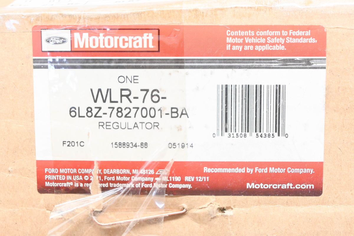 New OEM Motorcraft WLR-76, 6L8Z-7827001-BA Rear Driver Side Window Regulator Assembly NOS