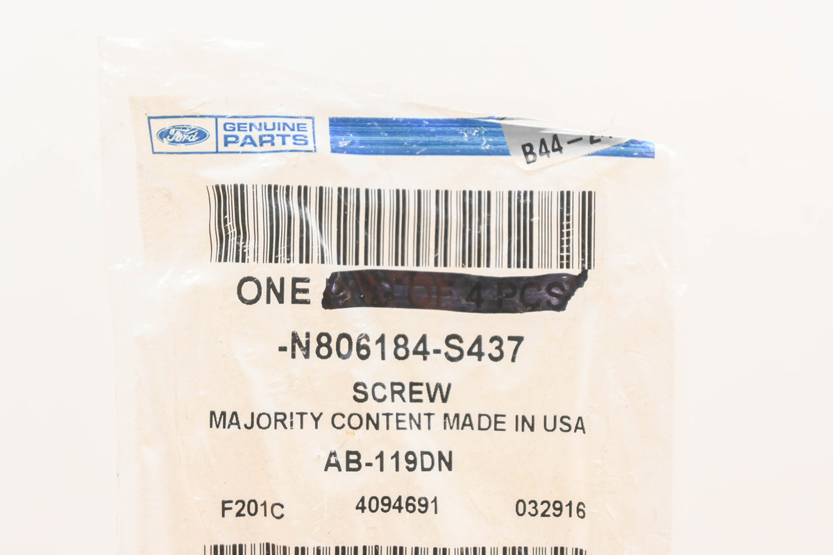 New OEM Ford N806184-S437 Compressor Mount Bolt NOS