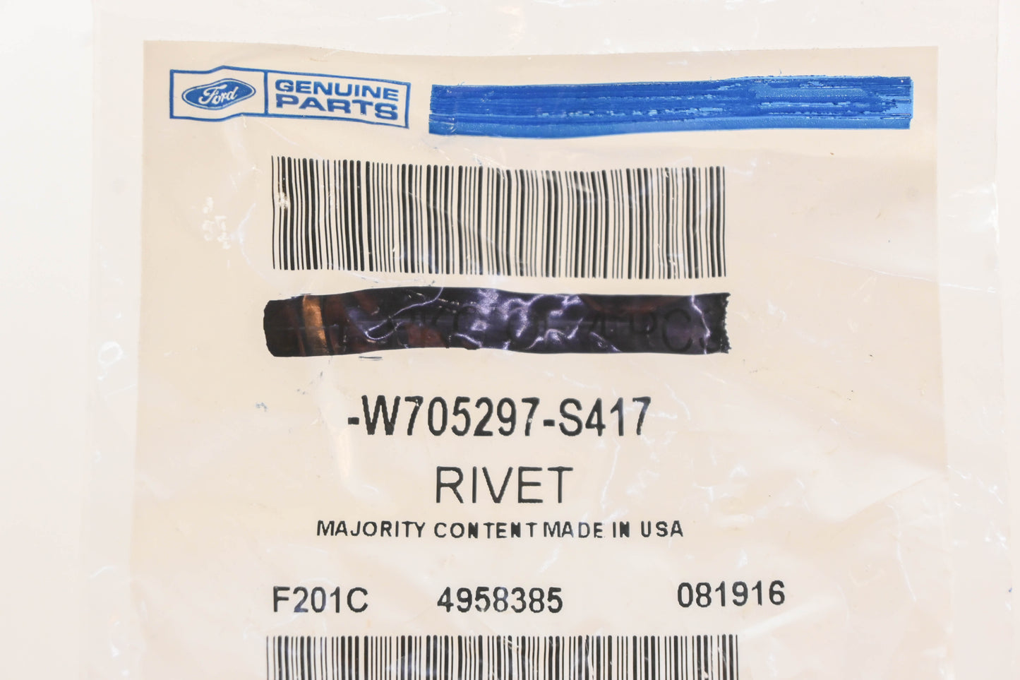 New OEM Ford W705297-S417 Rivets Qty 2 NOS