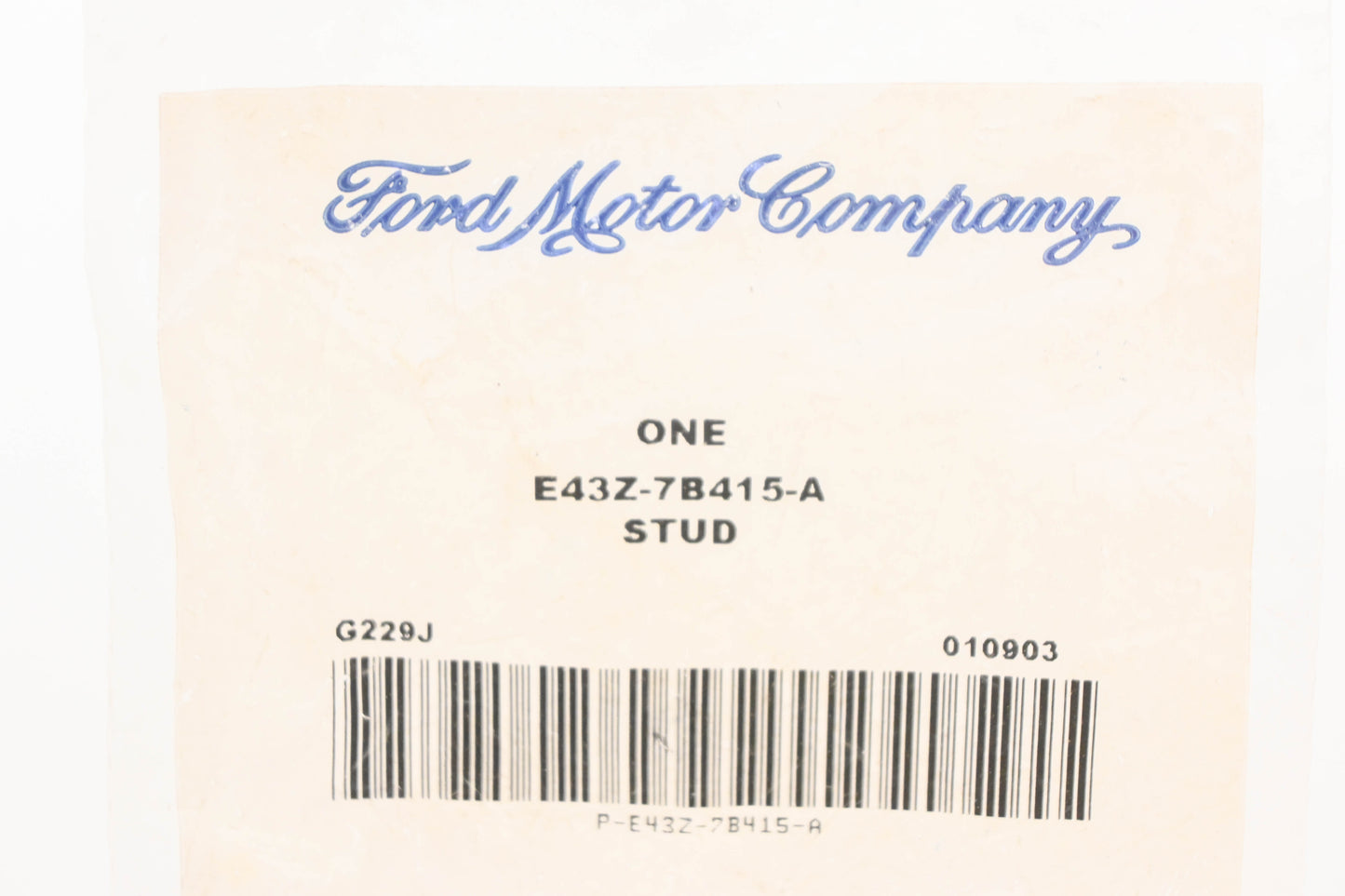 New OEM Ford E43Z-7B415-A Shifter Cable Adjusting Stud NOS