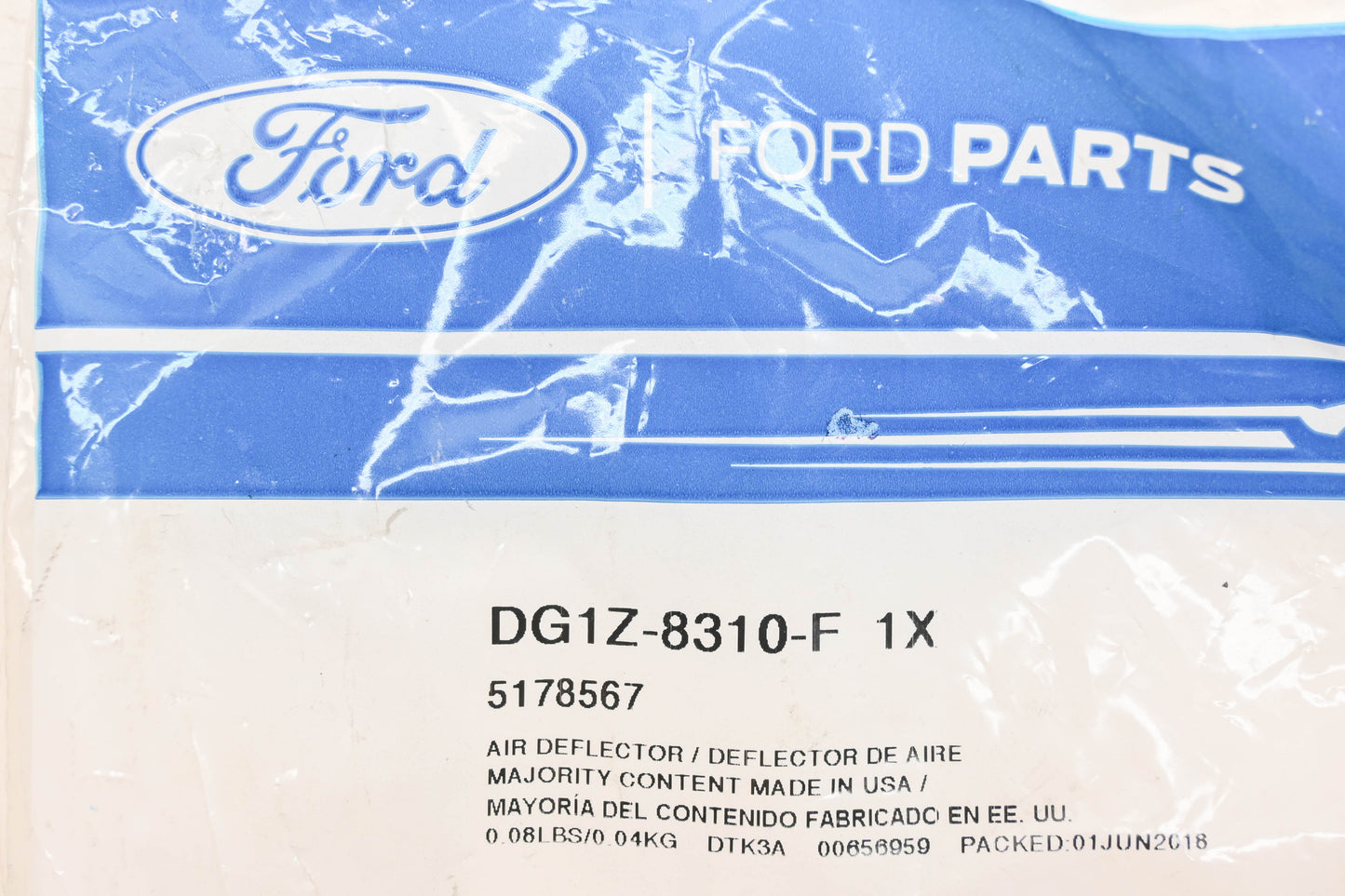 New OEM Ford DG1Z-8310-F, DG13-15G01A05-A, 5178567 Air Deflector Shield NOS