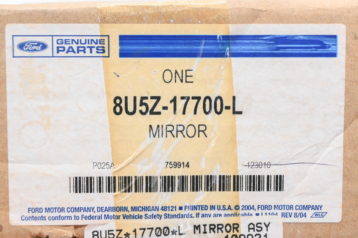 New OEM Ford 8U5Z-17700-L Black Rearview Mirror Assembly NOS