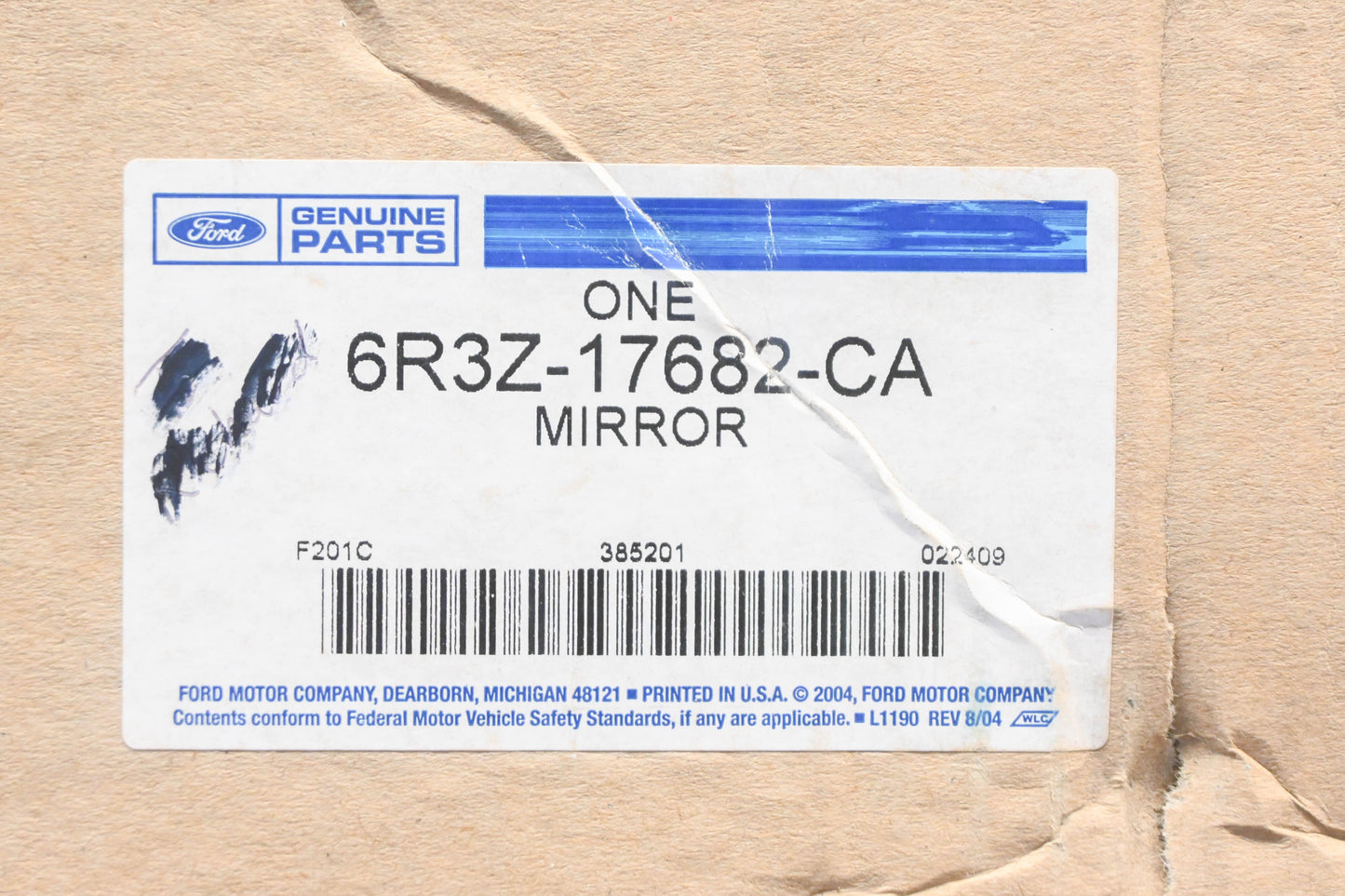 New OEM Ford 6R3Z-17682-CA Right Side Mirror Assembly NOS
