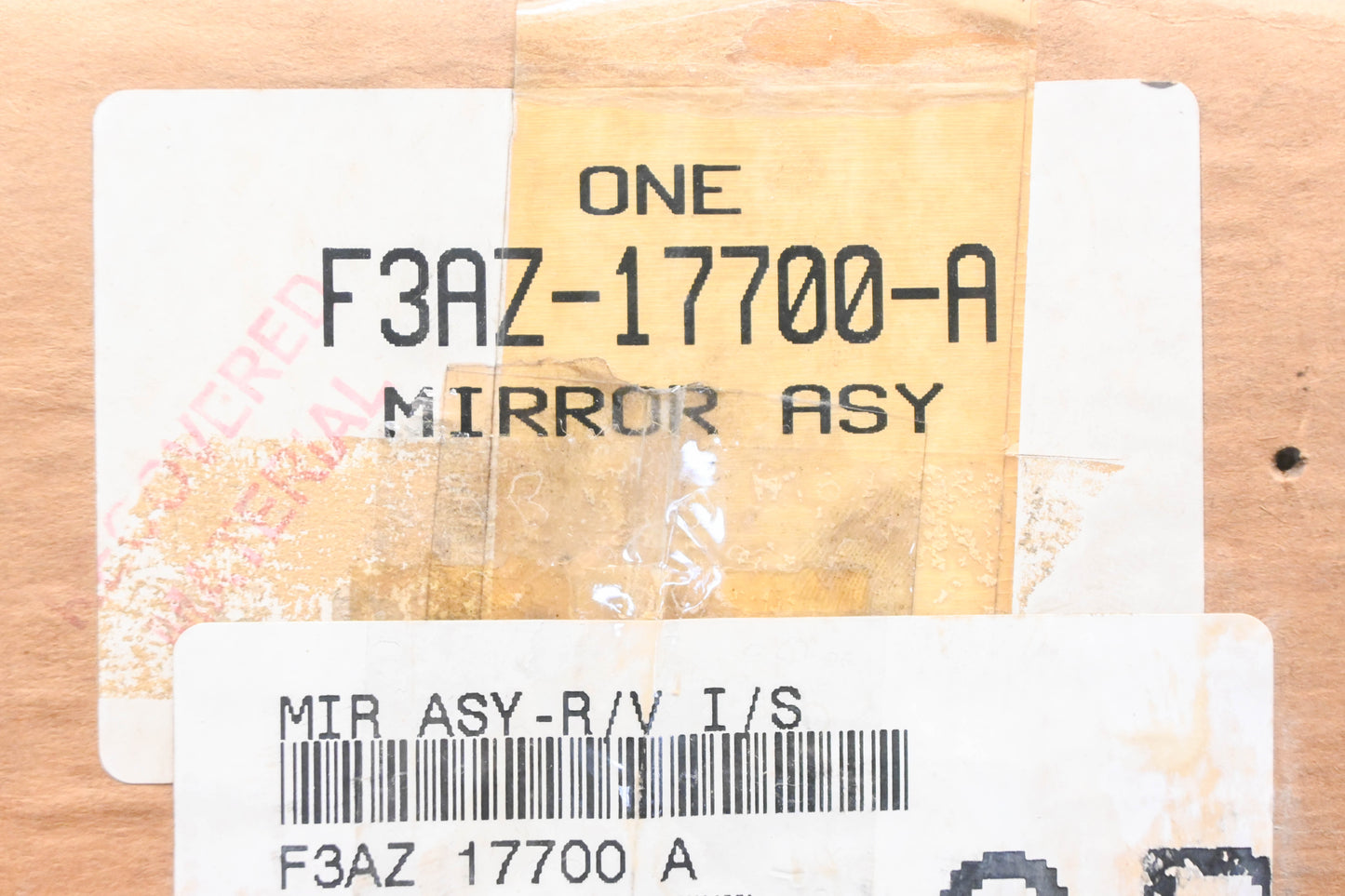 New OEM Ford F3AZ-17700-A Black Rearview Mirror Assembly NOS