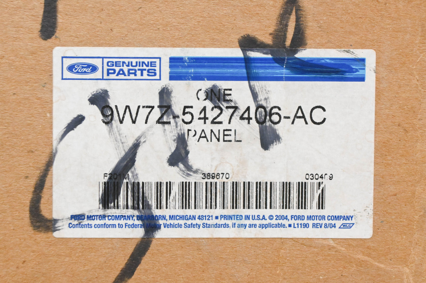 New OEM Ford 9W7Z-5427406-AC Rear Right Interior Door Panel NOS