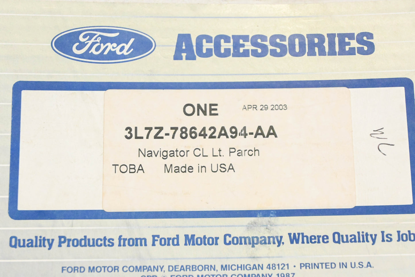 New OEM Ford 3L7Z-78642A94-AA Cargo Load Space Liner NOS