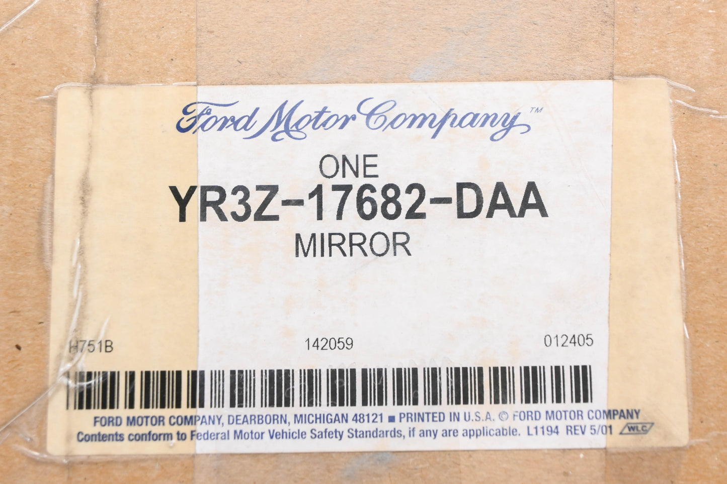 New OEM Ford YR3Z-17682-DAA Passenger Side Mirror Assembly NOS