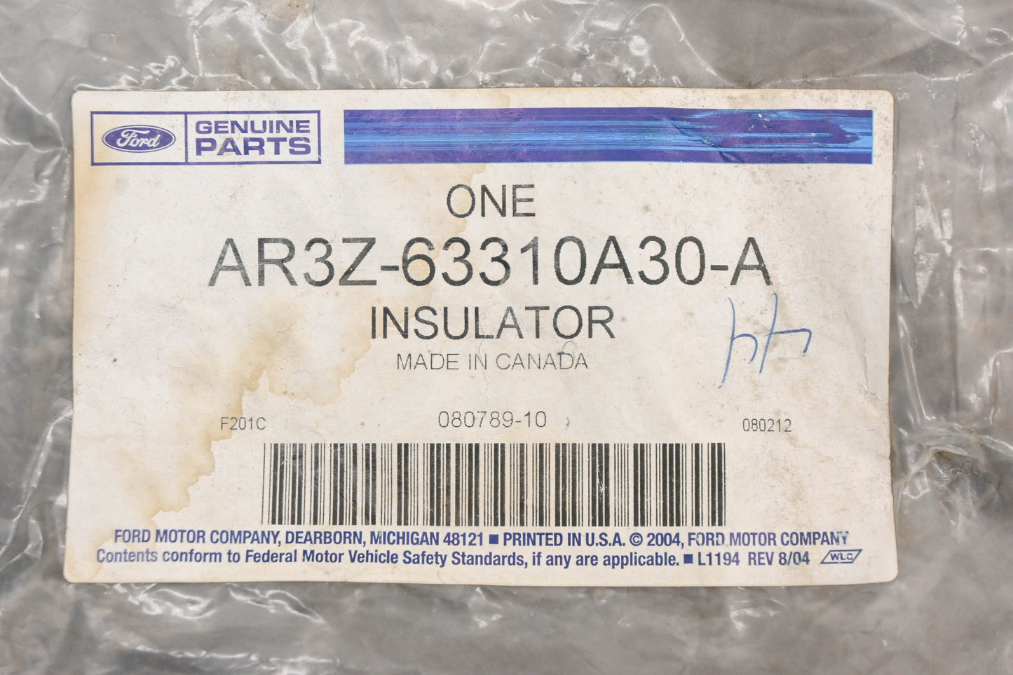 New OEM Ford AR3Z-63310A30-A Quarter Panel Internal Insulator Pad NOS