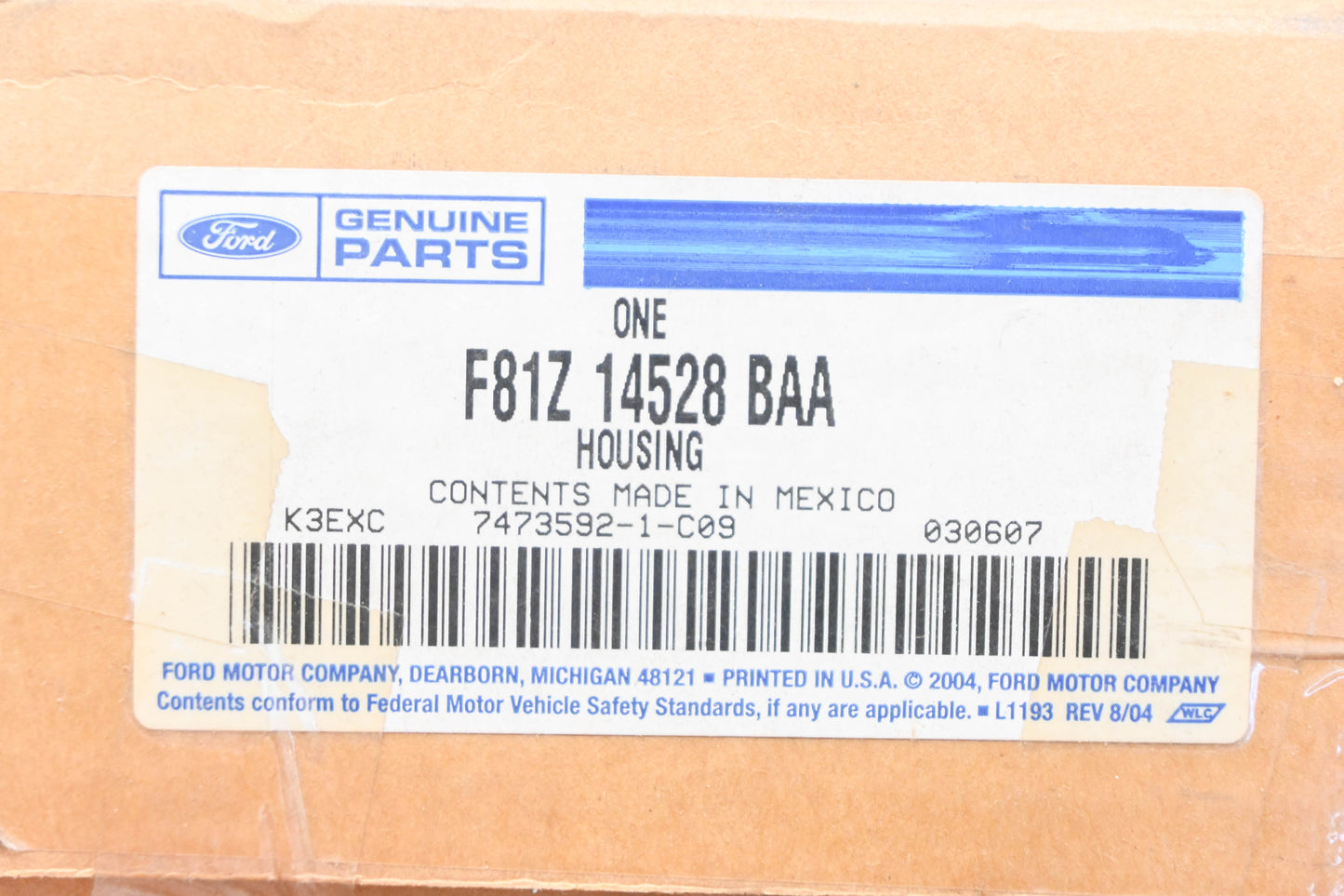 New OEM Ford F81Z-14528-BAA Switch Housing Panel NOS