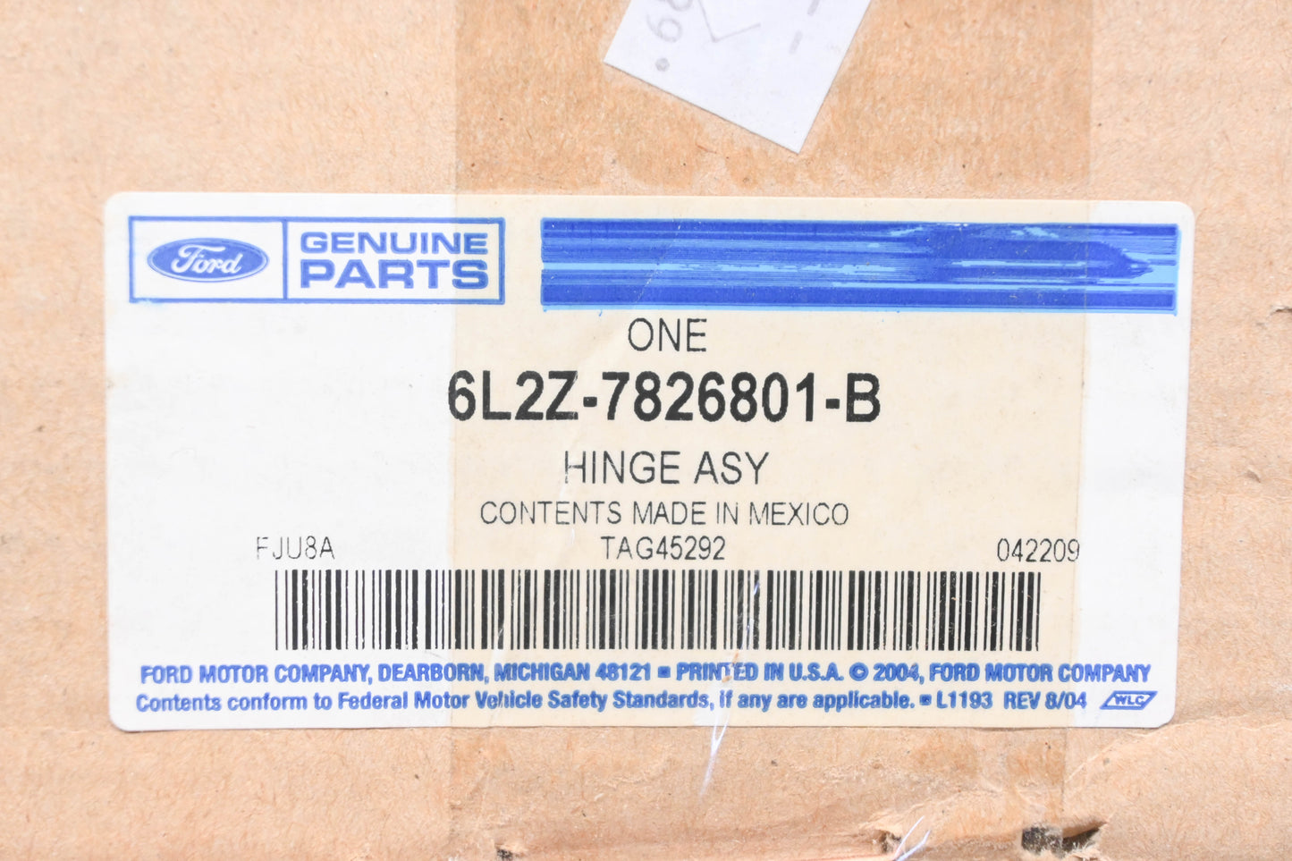 New OEM Ford 6L2Z-7826801-B Door Upper Hinge Assembly NOS