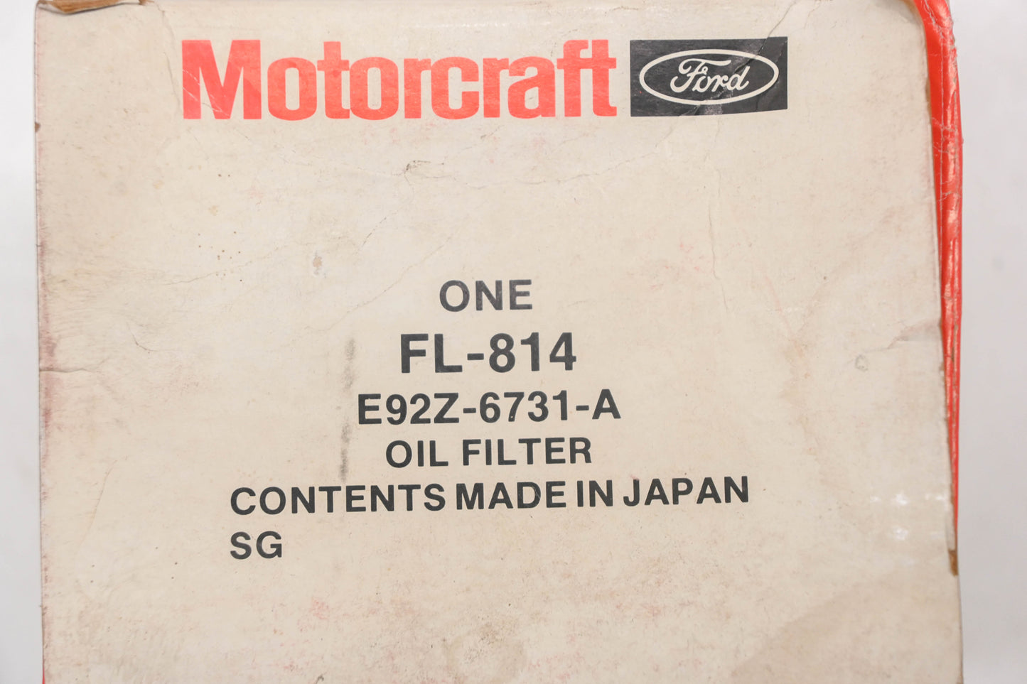 New OEM Motorcraft FL-814, E92Z-6731-A, FL814 Oil Filter NOS