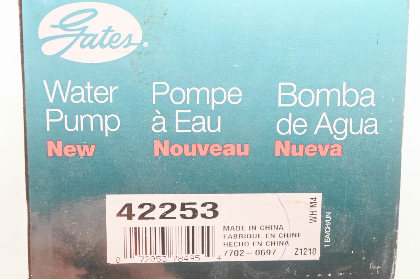 Gates 42253 Water Pump With Gasket NOS