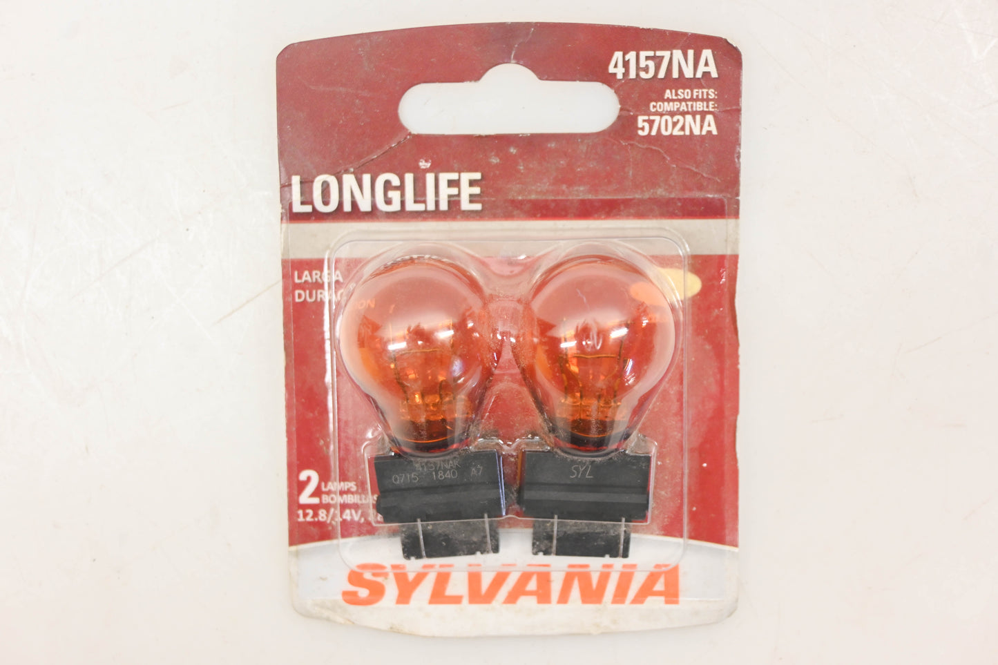Sylvania 4157NA Amber Bulbs 12.8/14v 28.5/8.3w Qty 2 NOS