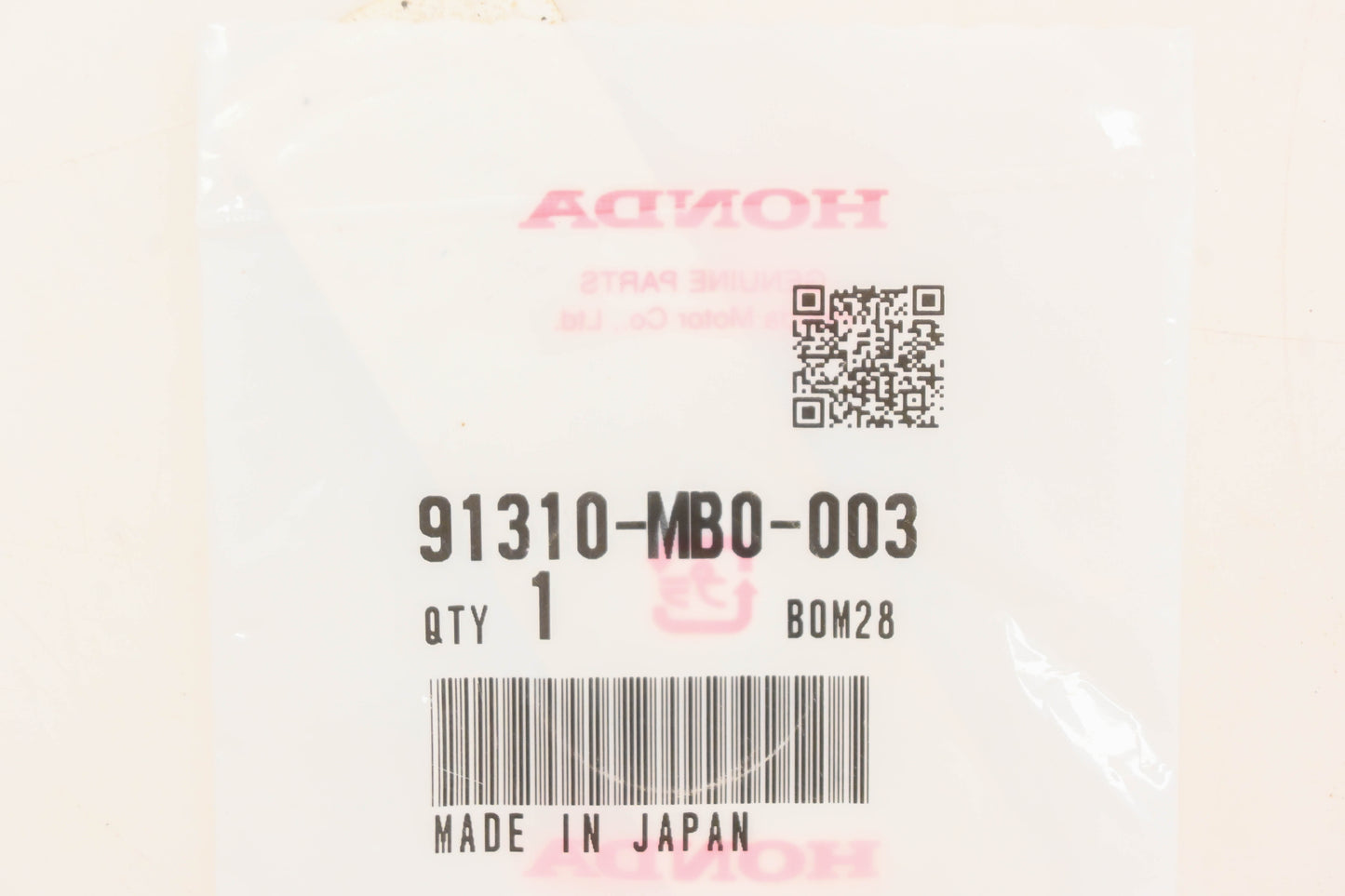 New OEM Honda 91310-MB0-003 O-Rings Qty 2 NOS