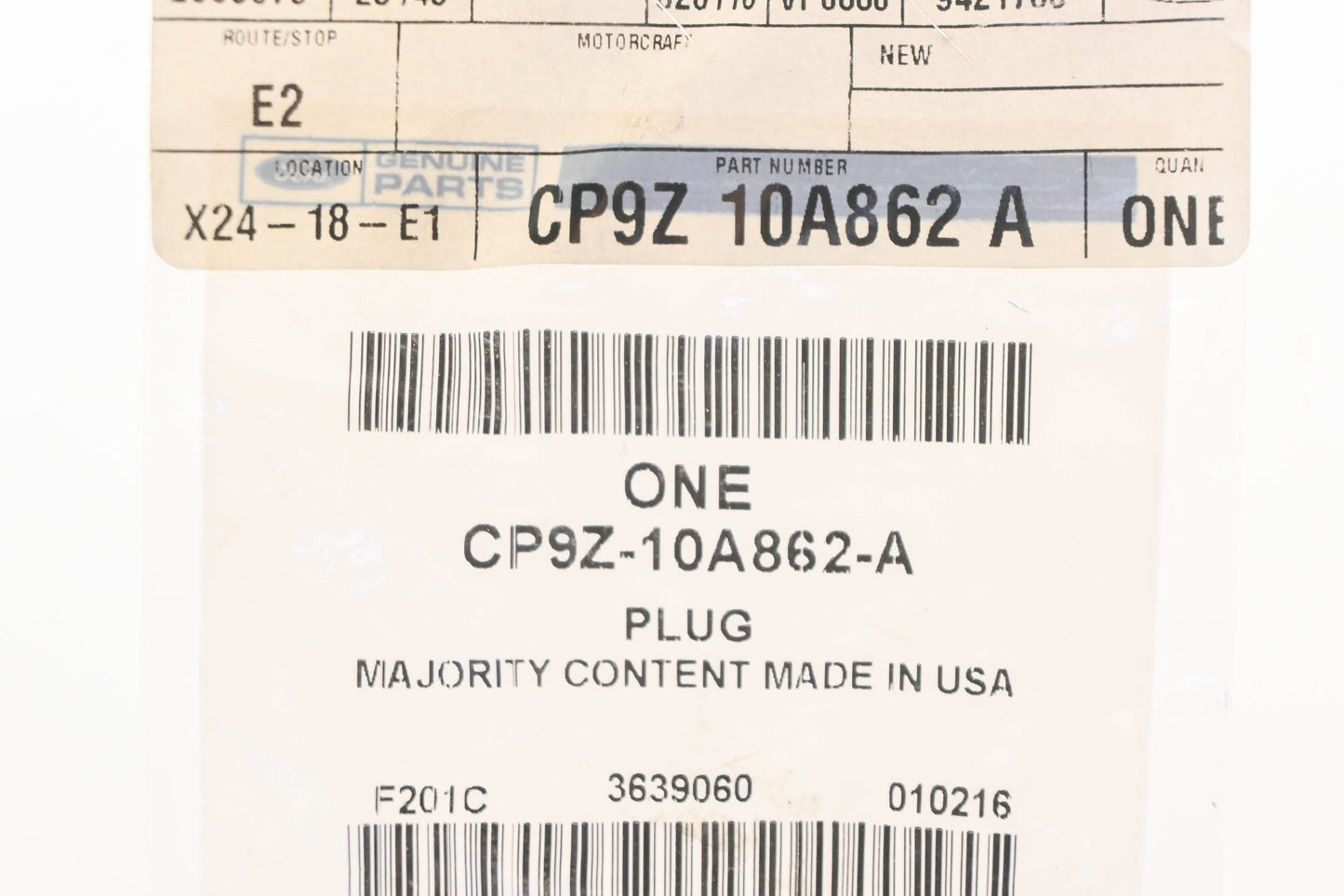 New OEM Ford CP9Z-10A862-A Door Cover Plug NOS
