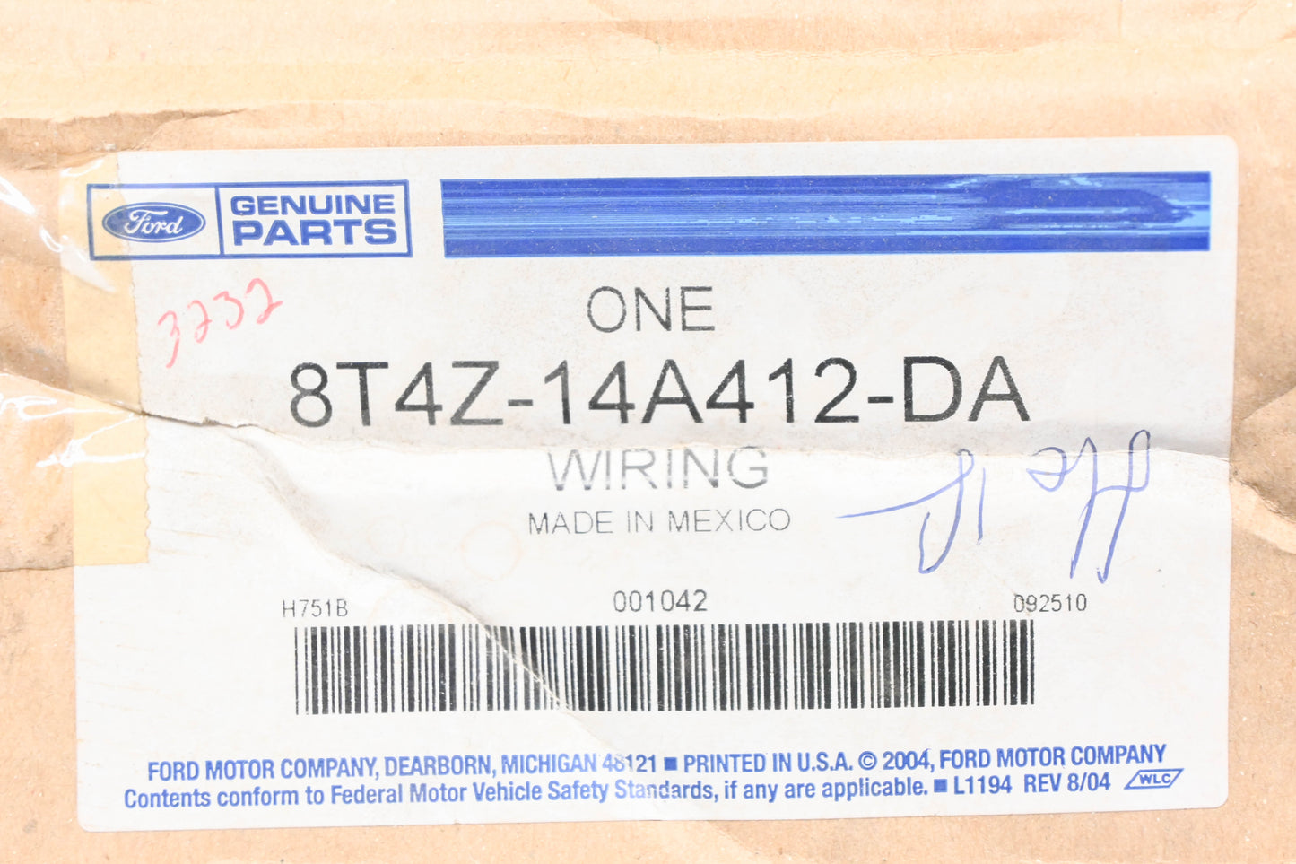 New OEM Ford 8T4Z-14A412-DA, AT4T-14A583-G2816 Antenna Wiring Harness NOS