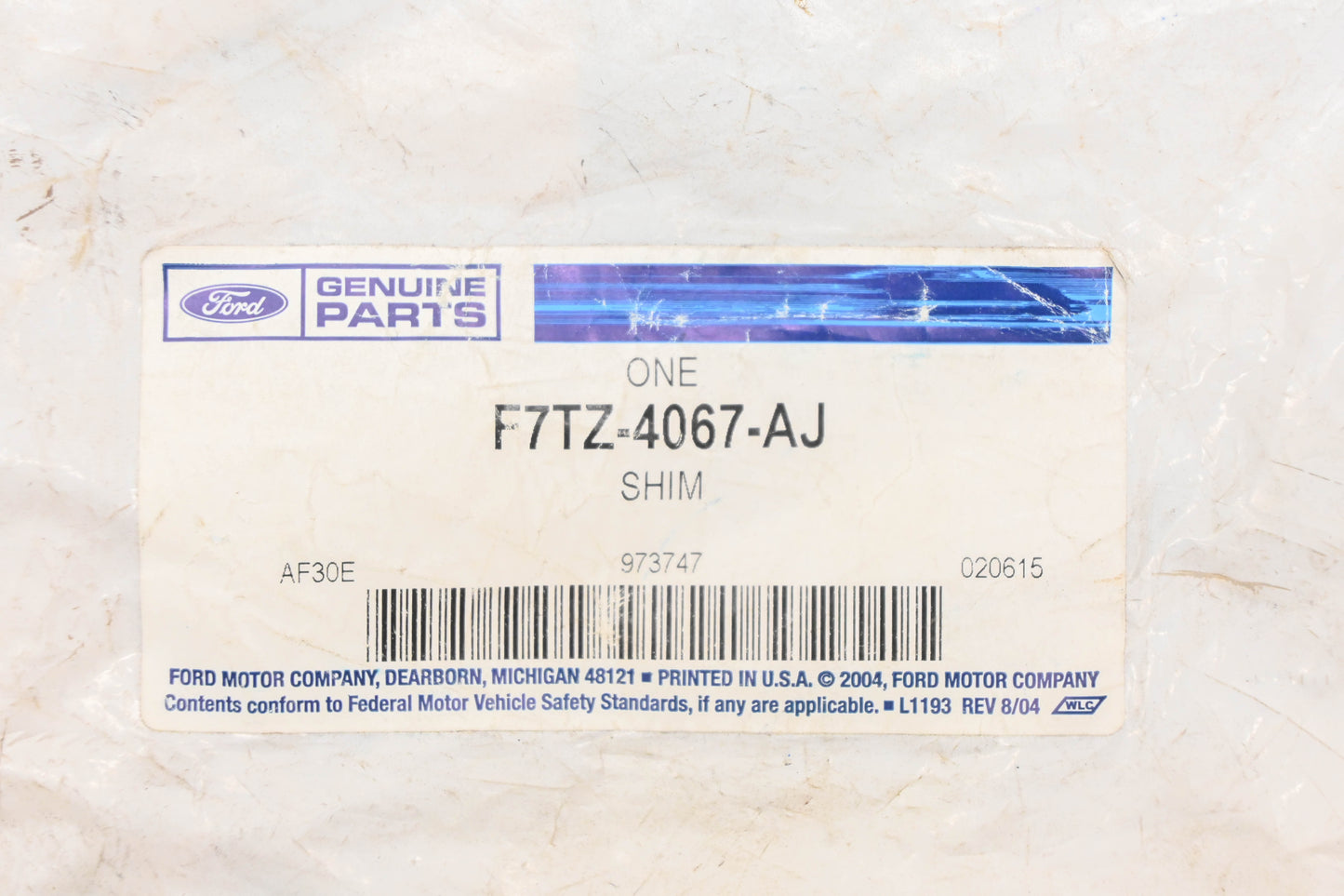New OEM Ford F7TZ-4067-AJ Rear End Differential Shim NOS
