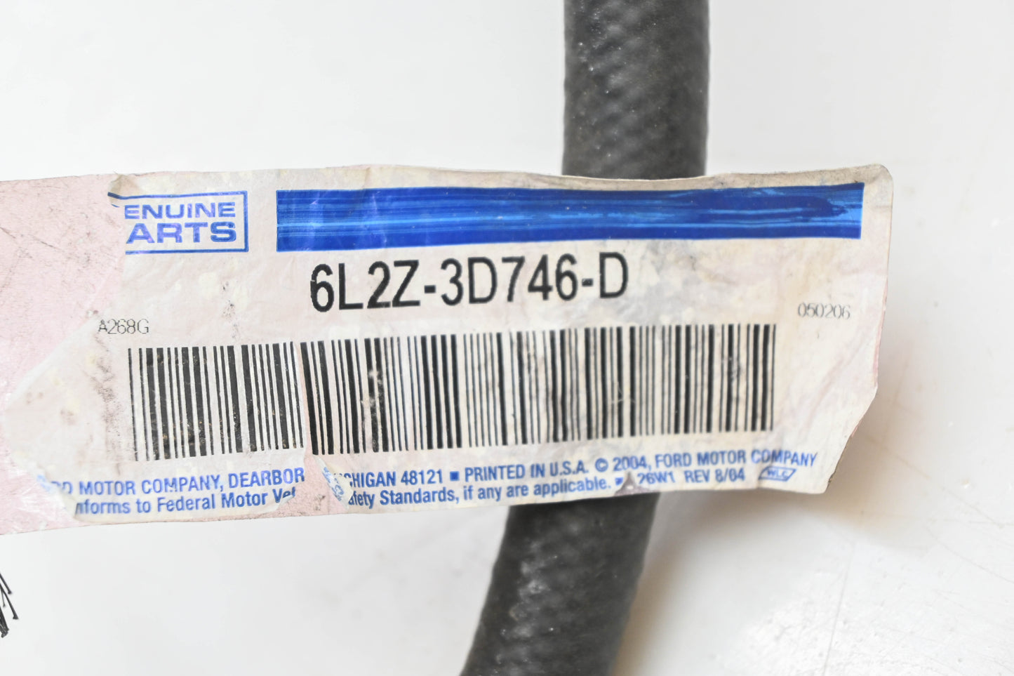 New OEM Ford 6L2Z-3D746-D Power Steering Return Hose Assembly NOS