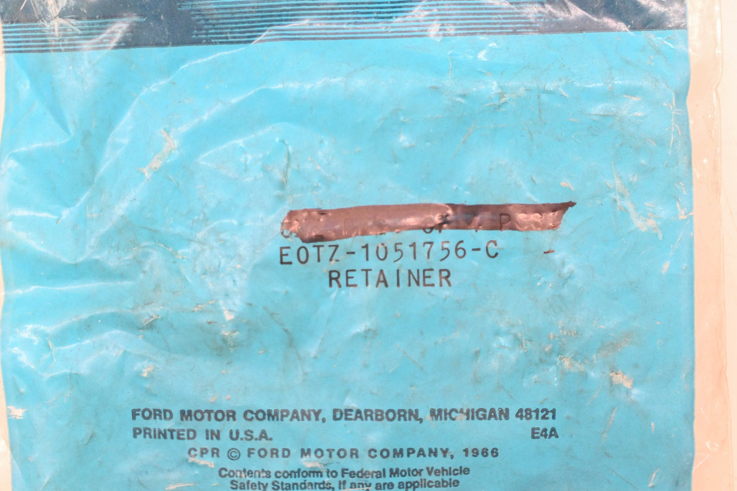 New OEM Ford E0TZ-1051756-C Roof Molding Retainer Clip NOS