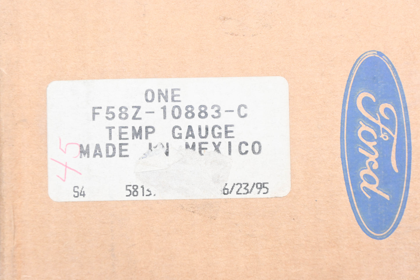 New OEM Ford F58Z-10883-C, F48F-10970-A, F48F-10E853-DB Temperature Gauge NOS