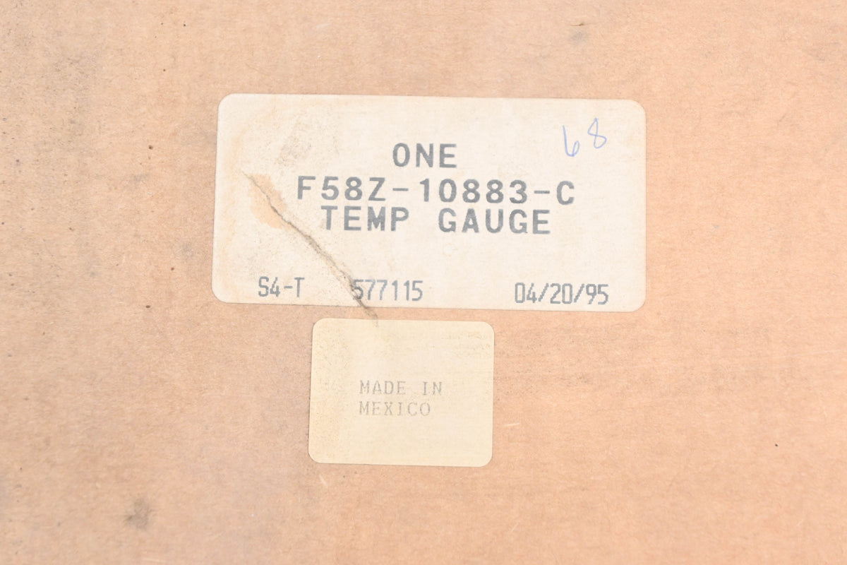 New OEM Ford F58Z-10883-C, F66F-10970-D, F68F-10E853-FA Temperature Gauge NOS