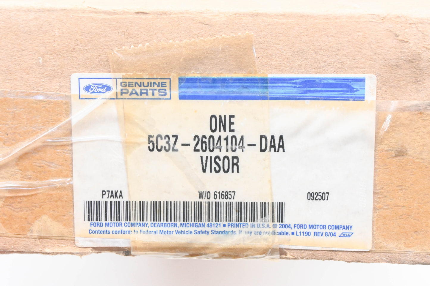 New OEM Ford 5C3Z-2604104-DAA Passenger Side Sun Visor NOS