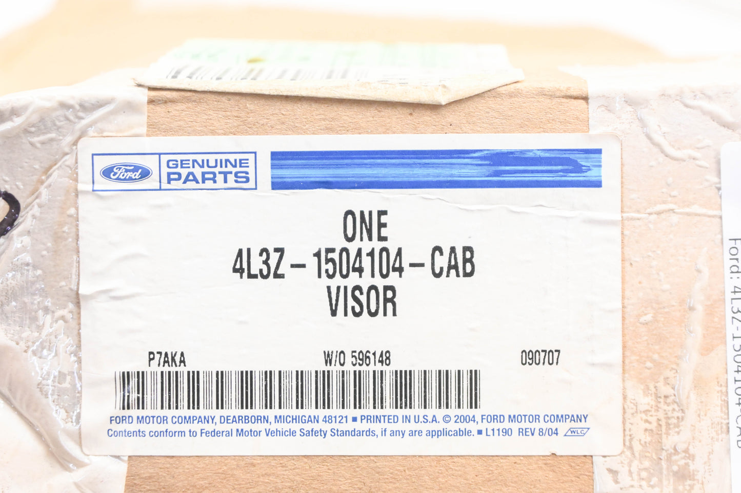 New OEM Ford 4L3Z-1504104-CAB Passenger Side Sun Visor NOS