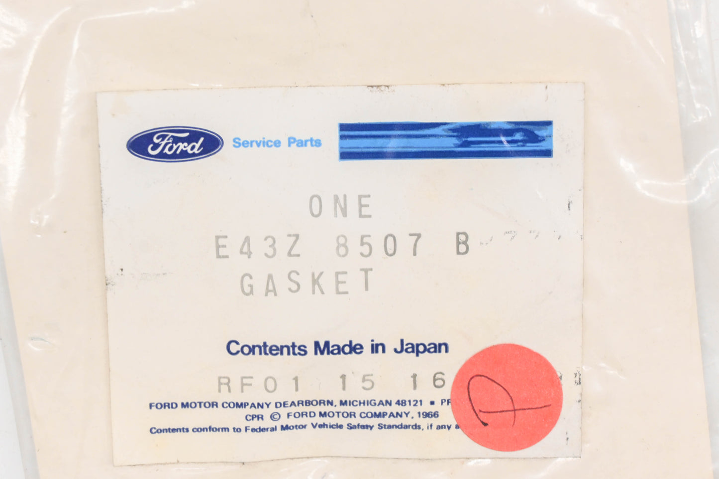 New OEM Ford E43Z-8507-B Water Pump Gasket NOS