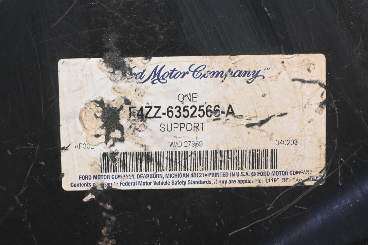 New OEM Ford F4ZZ-6352566-A Package Tray Support NOS