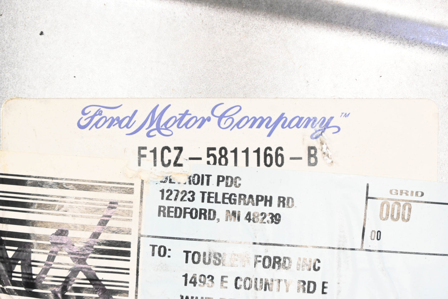 New OEM Ford F1CZ-5811166-B Floor Pan Tunnel Sound Insulator NOS