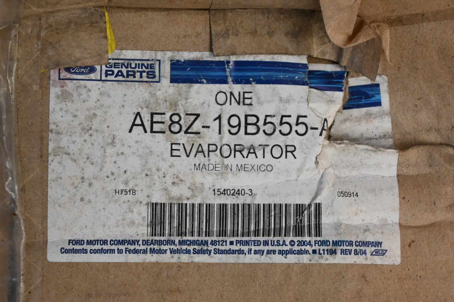 New OEM Ford AE8Z-19B555-A HVAC Evaporator Housing Assembly NOS