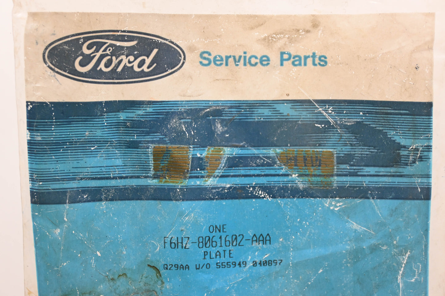 New OEM Ford F6HZ-8061602-AAA, F6HT-8061602-AAW Daimler Plate NOS