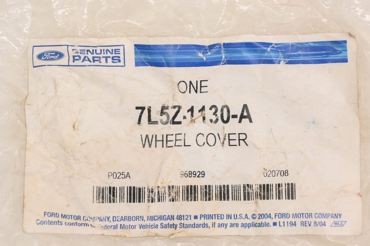 New OEM Ford 7L5Z-1130-A Wheel Hub Center Cap NOS