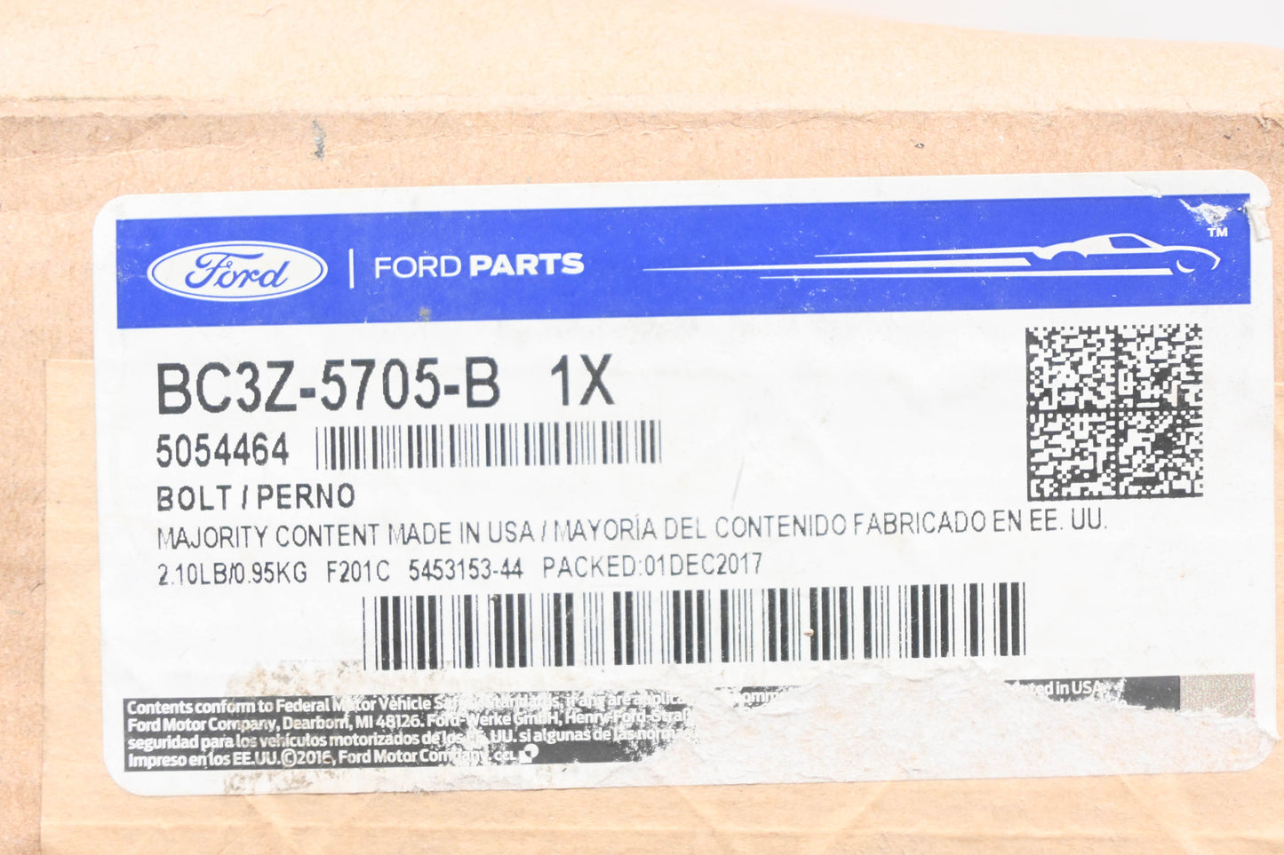 New OEM Ford BC3Z-5705-B Leaf Spring U-Bolt NOS