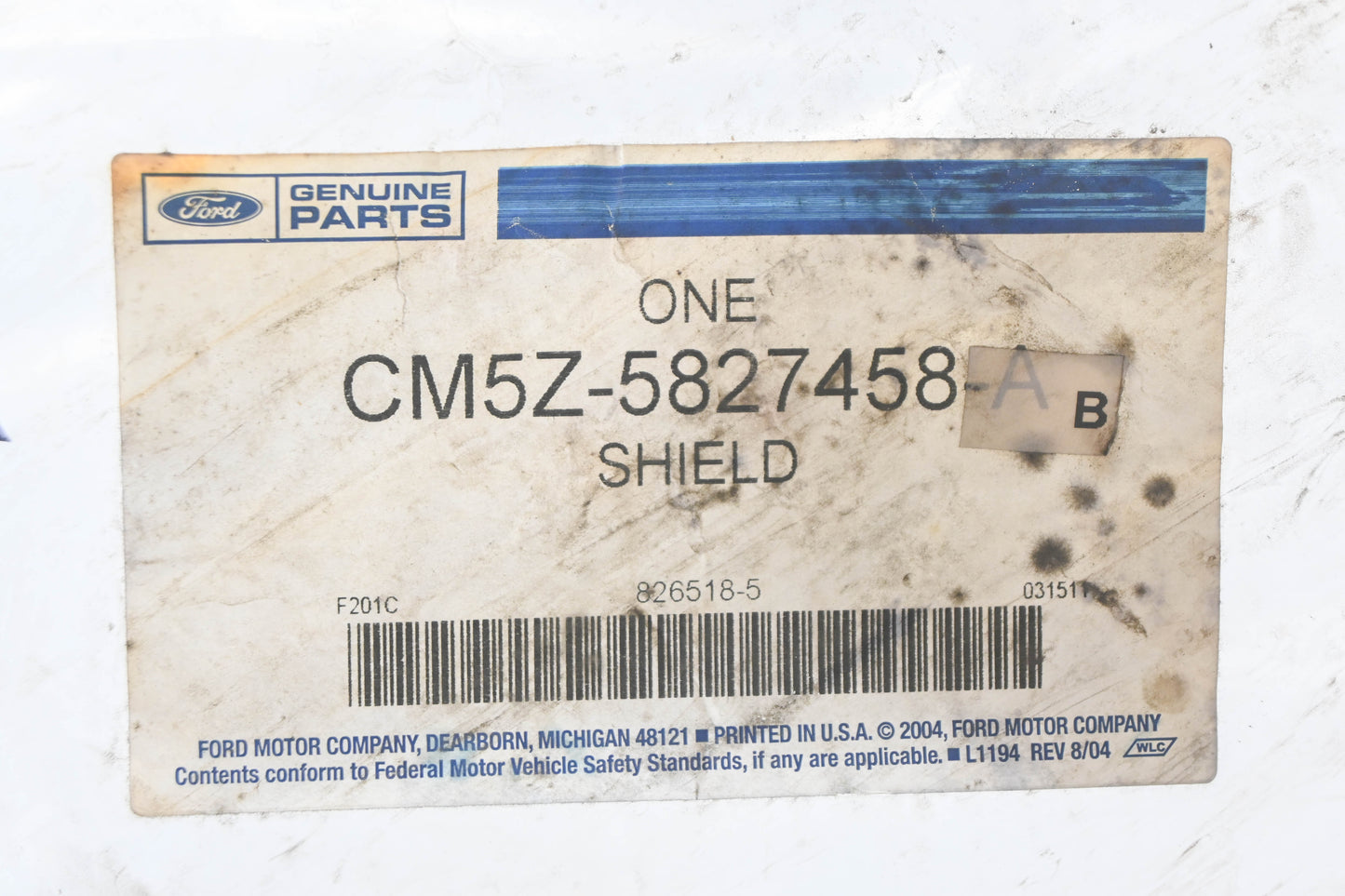 New OEM Ford CM5Z-5827458-B Rear Right Door Water Shield NOS