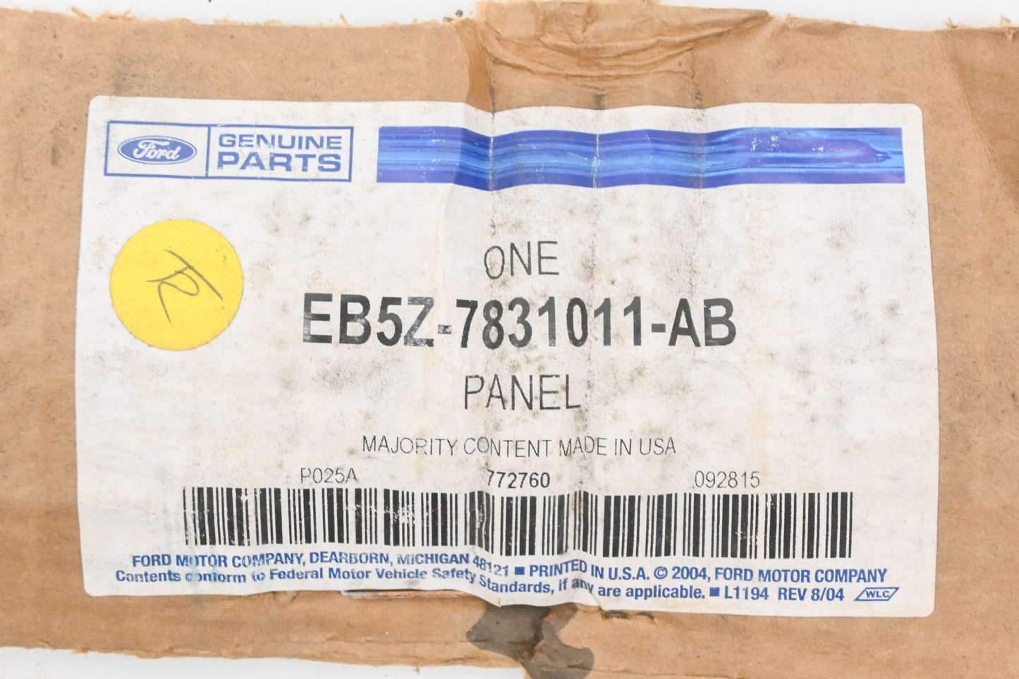 New OEM Ford EB5Z-7831011-AB Rear Left D-Pillar Trim Panel NOS