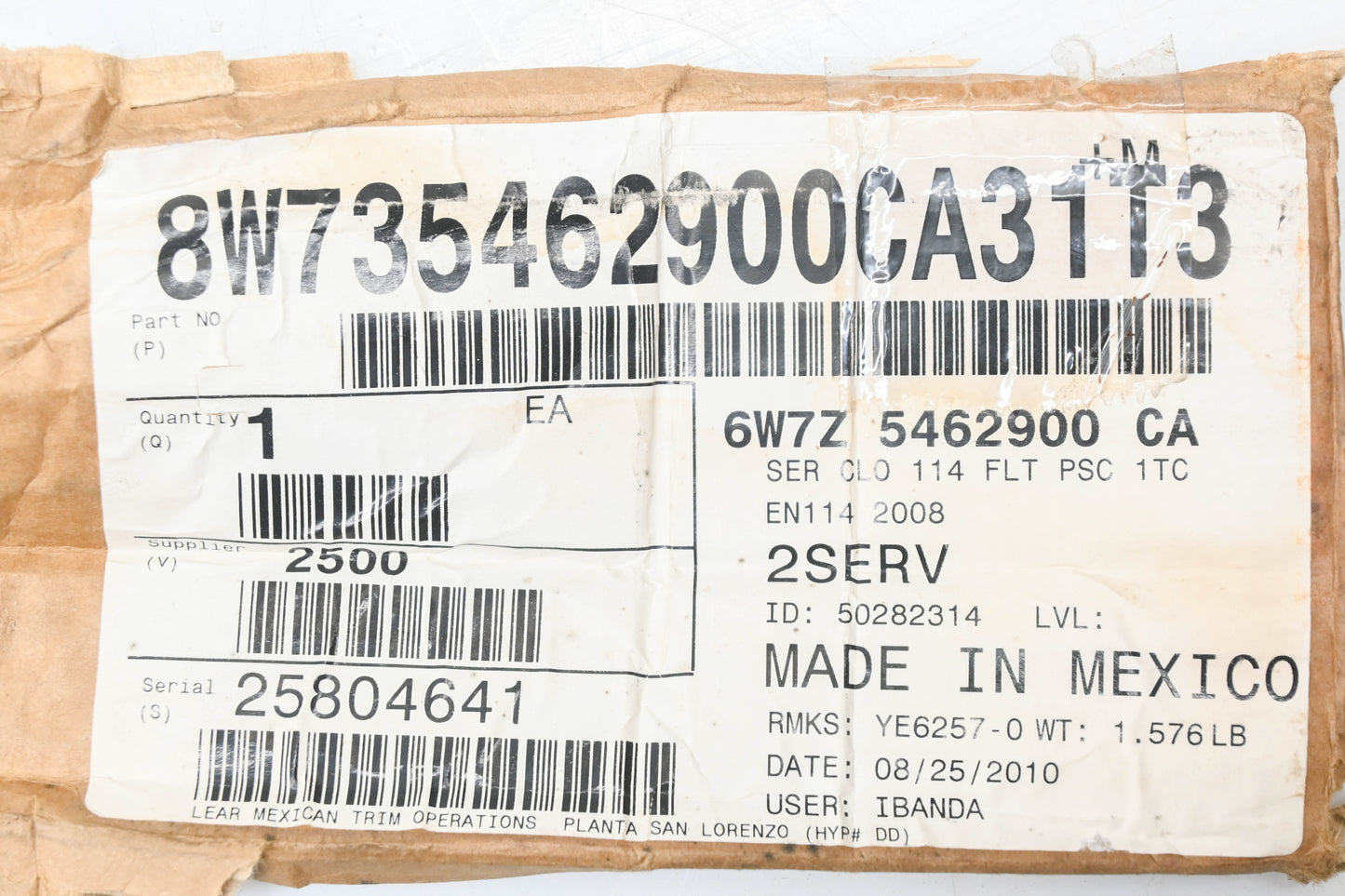 New OEM Ford 6W7Z-5462900-CA, 8W73542900CA31T3 Right Seat Cushion Cover NOS