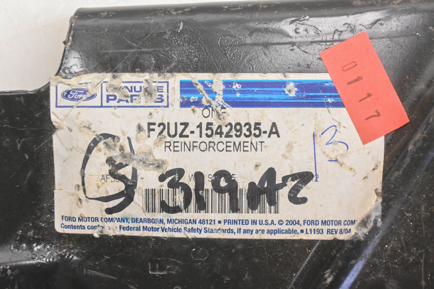 New OEM Ford F2UZ-1542935-A Left Rear Pillar Reinforcement NOS