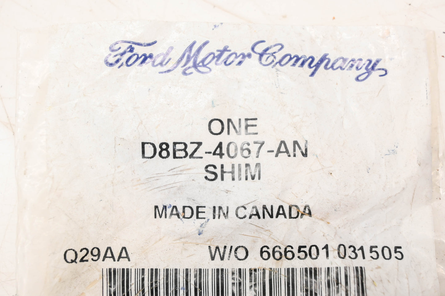 New OEM Ford D8BZ-4067-AN Shim NOS