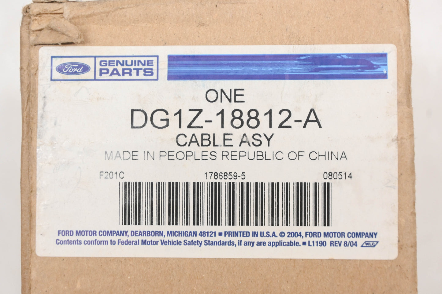 New OEM Ford DG1Z-18812-A Antenna Cable Assembly NOS