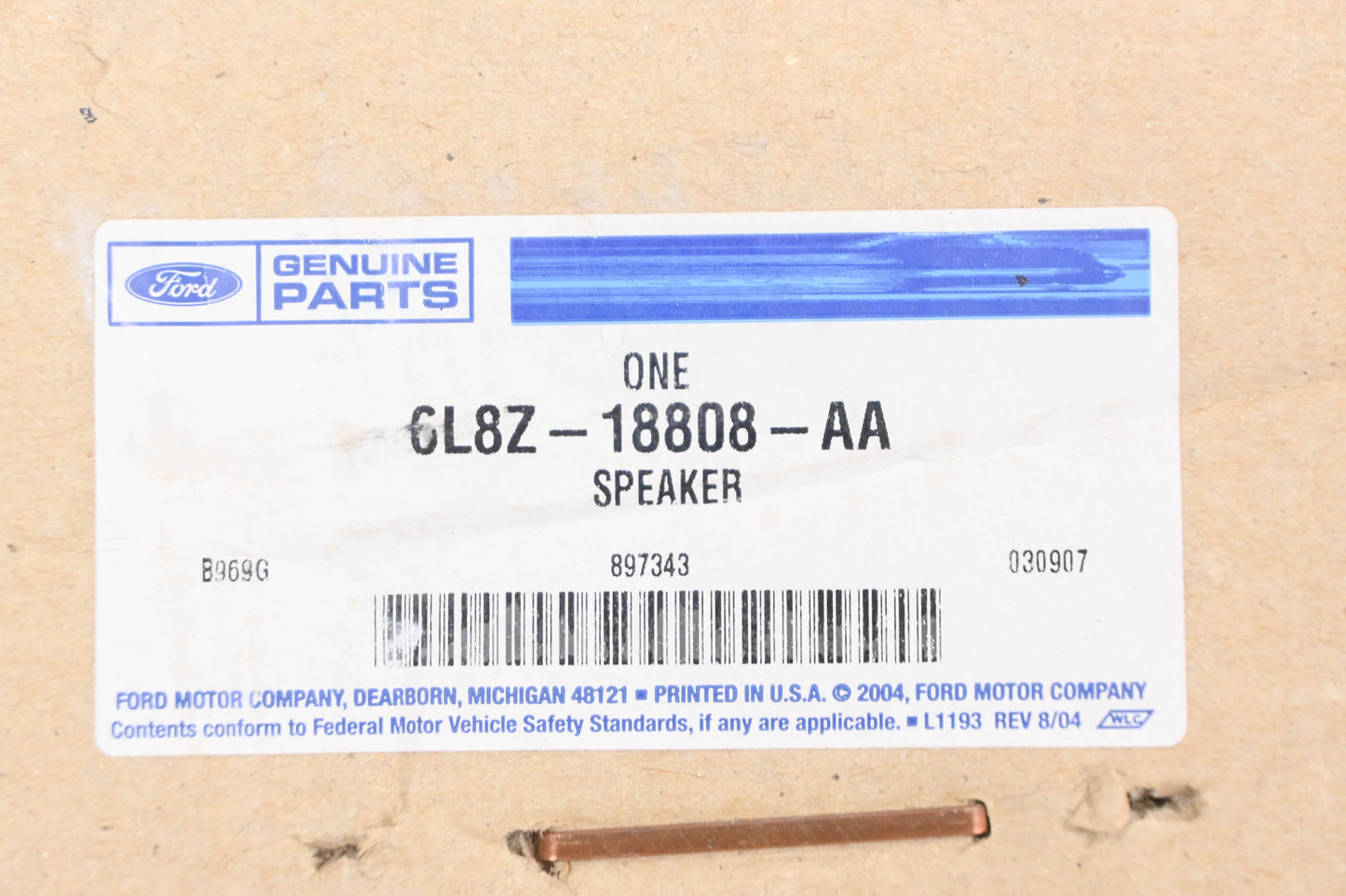 New OEM Ford 6L8Z-18808-AA, 6L8T-19A067-AA Right Door Tweeter Speaker Assembly NOS