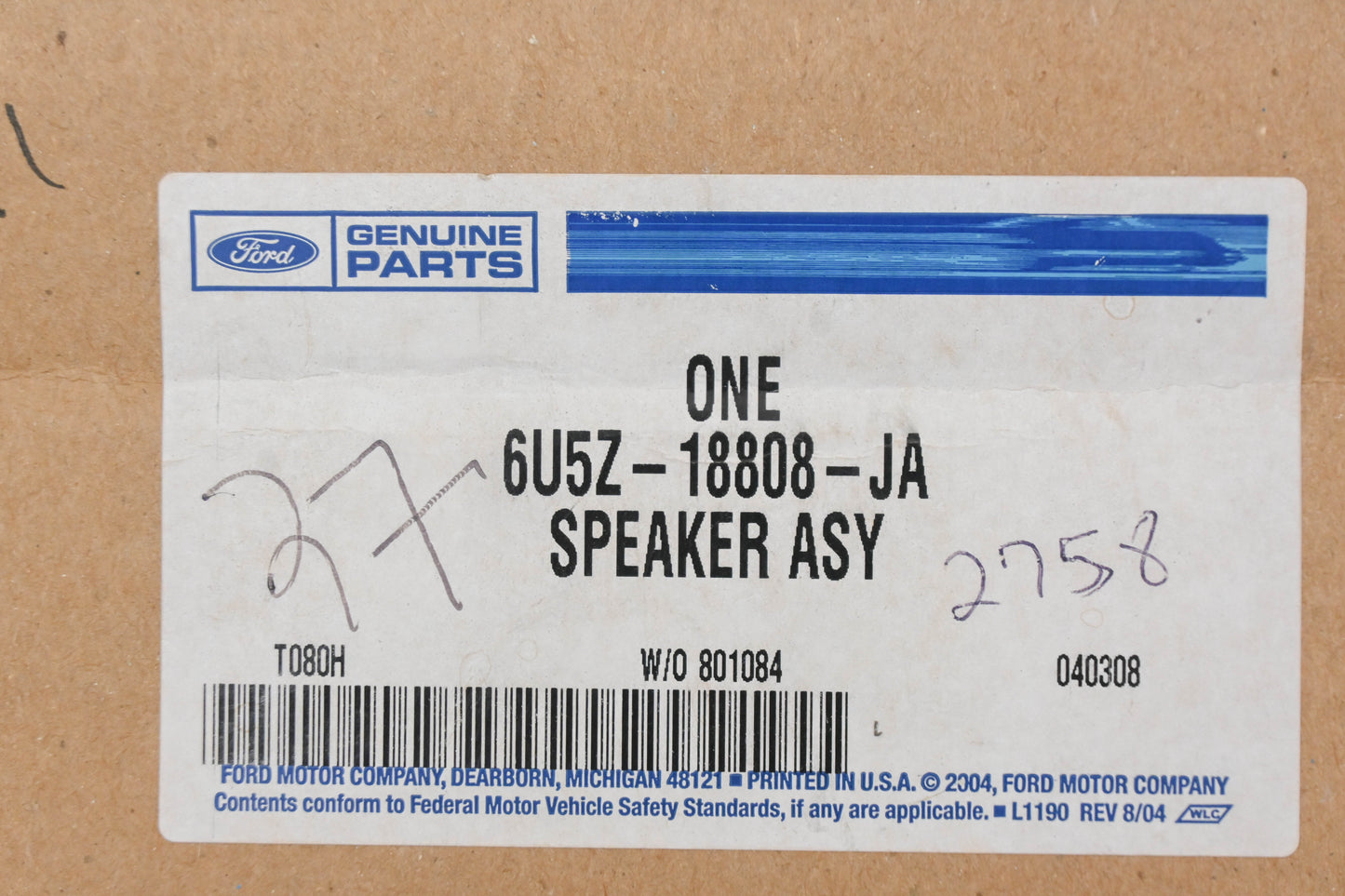 New OEM Ford 6U5Z-18808-JA, 6U5T-18808-JA Front Door Speaker 25w 4ohm Assembly NOS