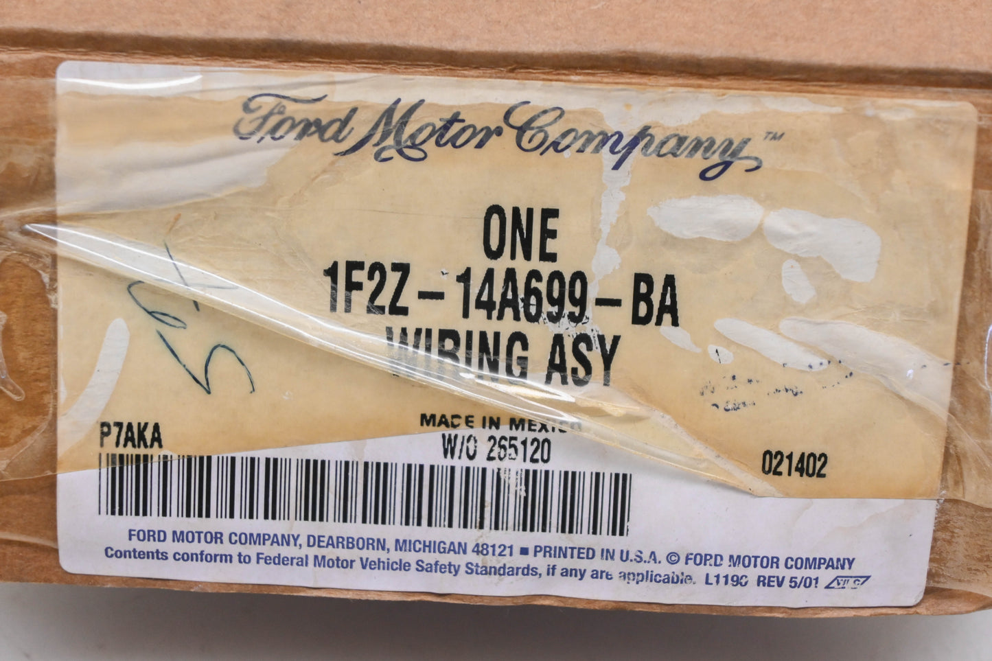 New OEM Ford 1F2Z-14A699-BA, 1F2T-14A699-BD Seat Wiring Harness NOS