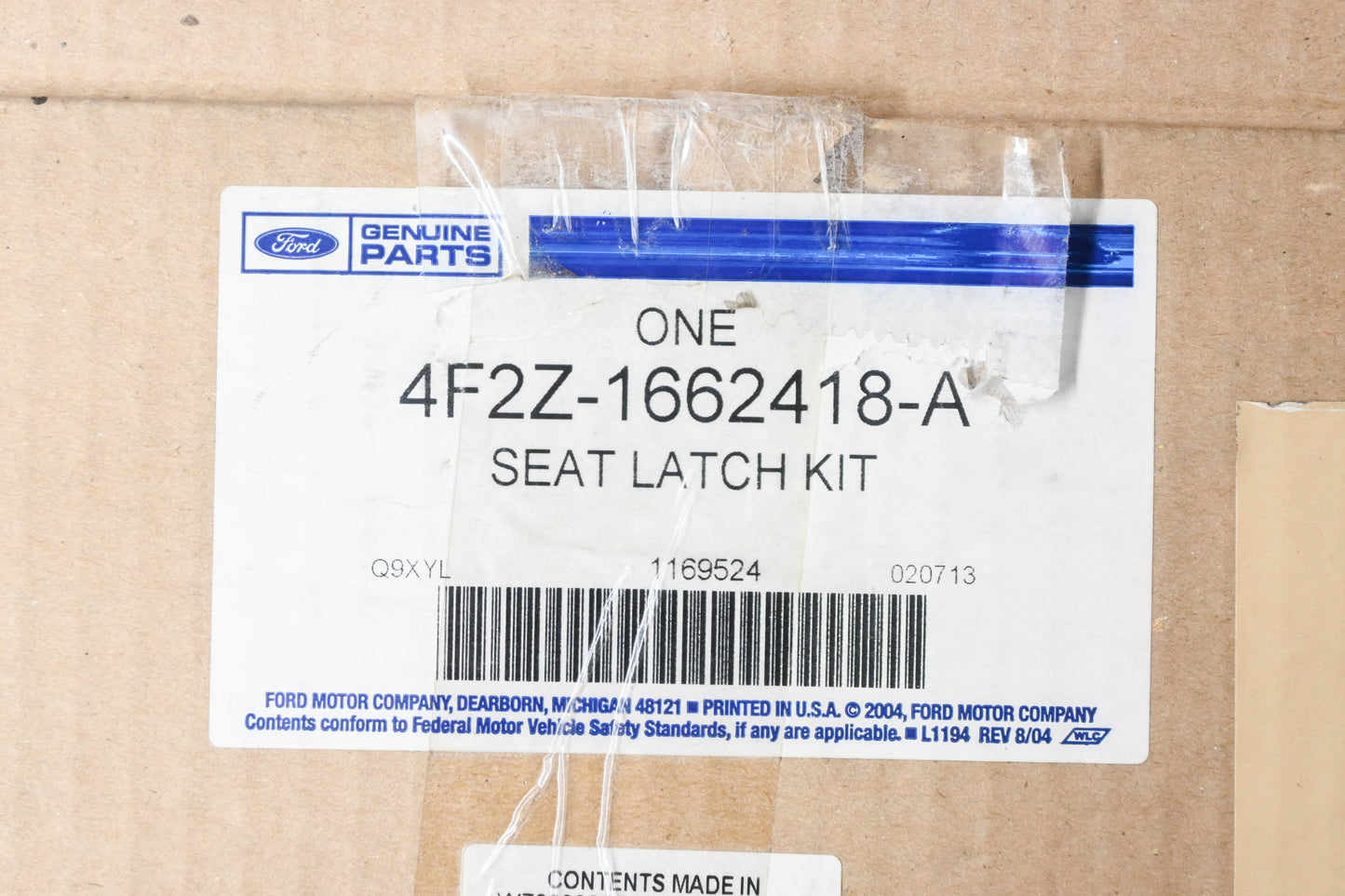 New OEM Ford 4F2Z-1662418-A Rear Seat Back Latch Kit NOS