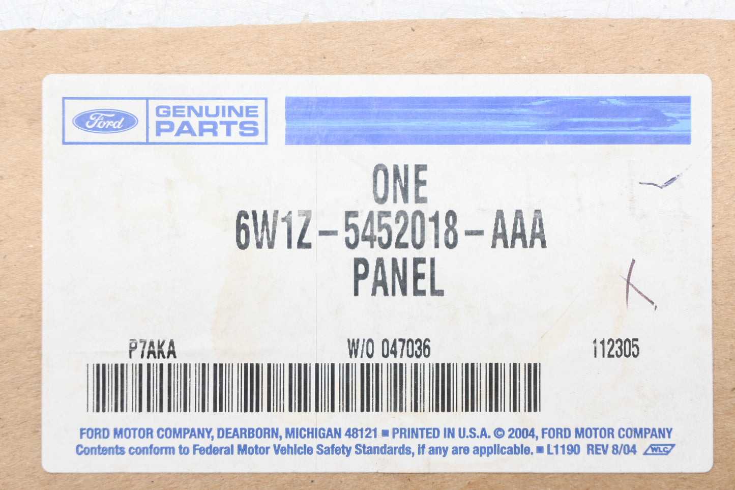 New OEM Ford 6W1Z-5452018-AAA Right Upper Quarter Trim Panel NOS