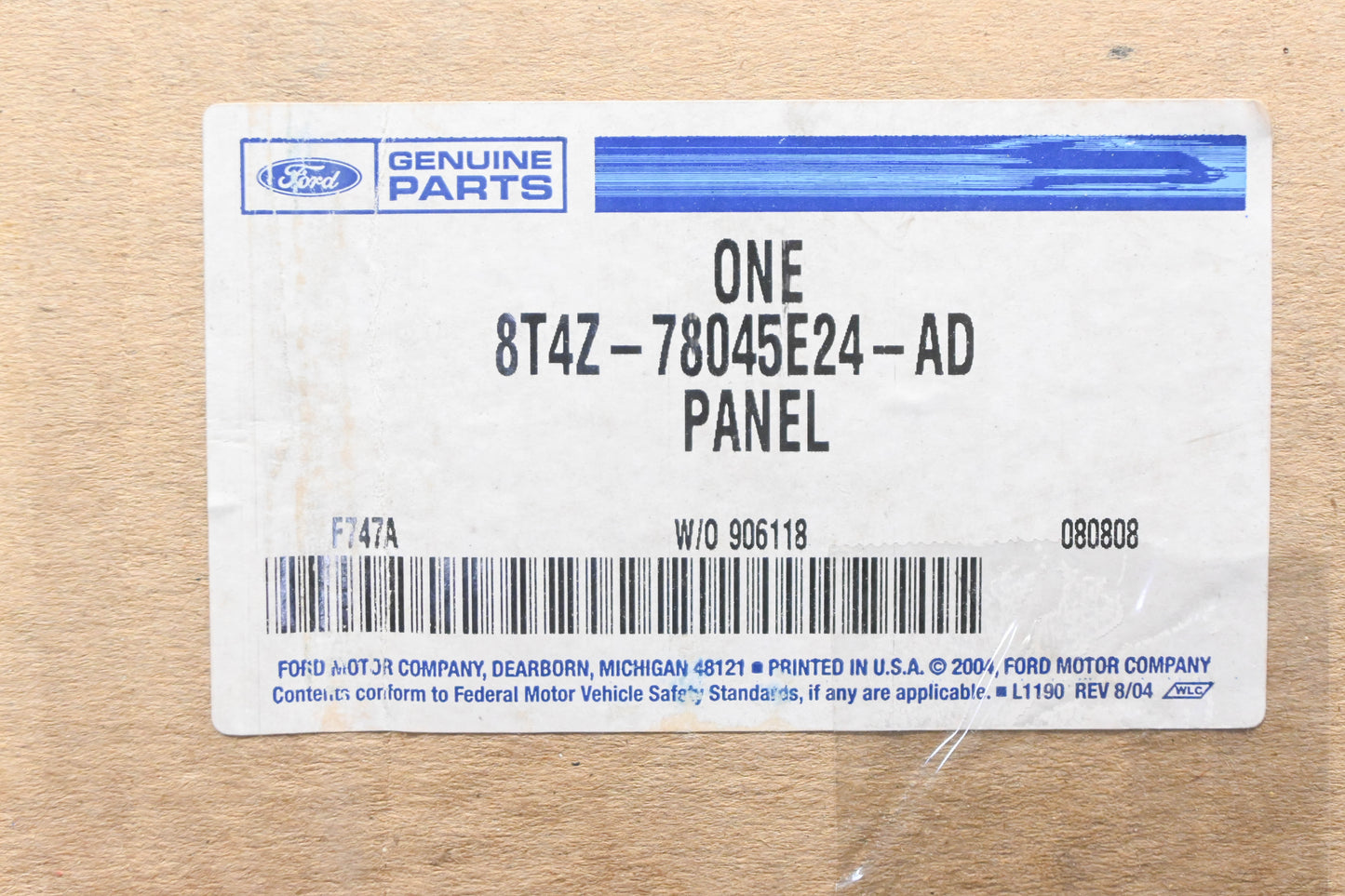 New OEM Ford 8T4Z-78045E24-AD Compartment Panel NOS