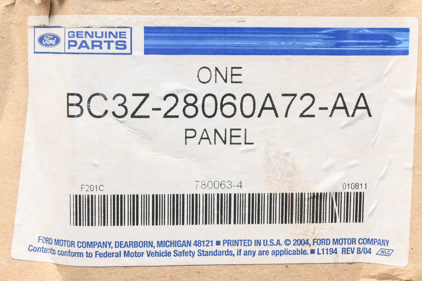 New OEM Ford BC3Z-28060A72-AA Compartment Box Insert Tray NOS