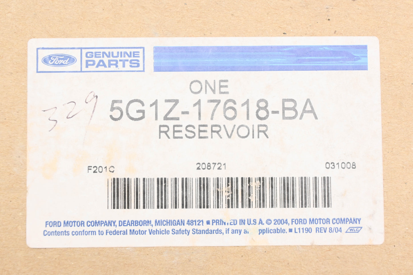 New OEM Ford 5G1Z-17618-BA Reservoir NOS