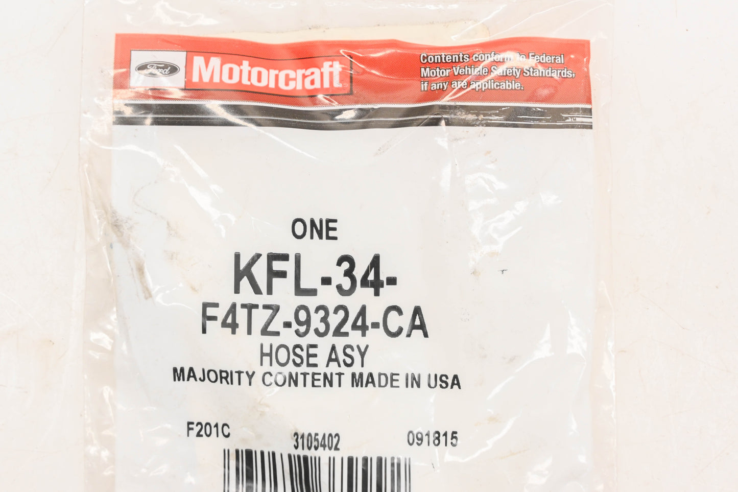 New OEM Motorcraft KLF-34, F4TZ-9324-CA, KLF34 Fuel Hose NOS