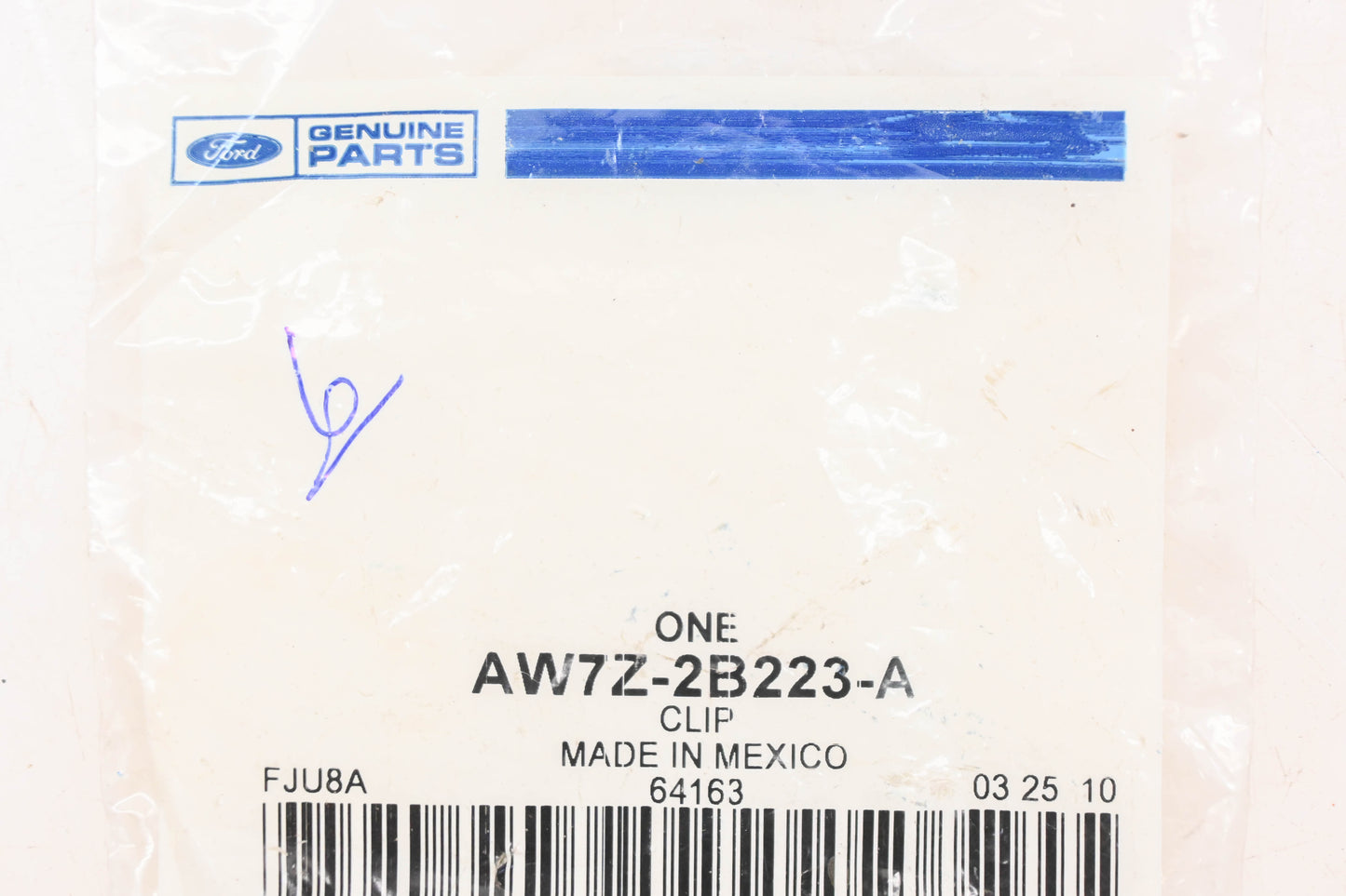 New OEM Ford AW7Z-2B223-A Brake Line Clip NOS
